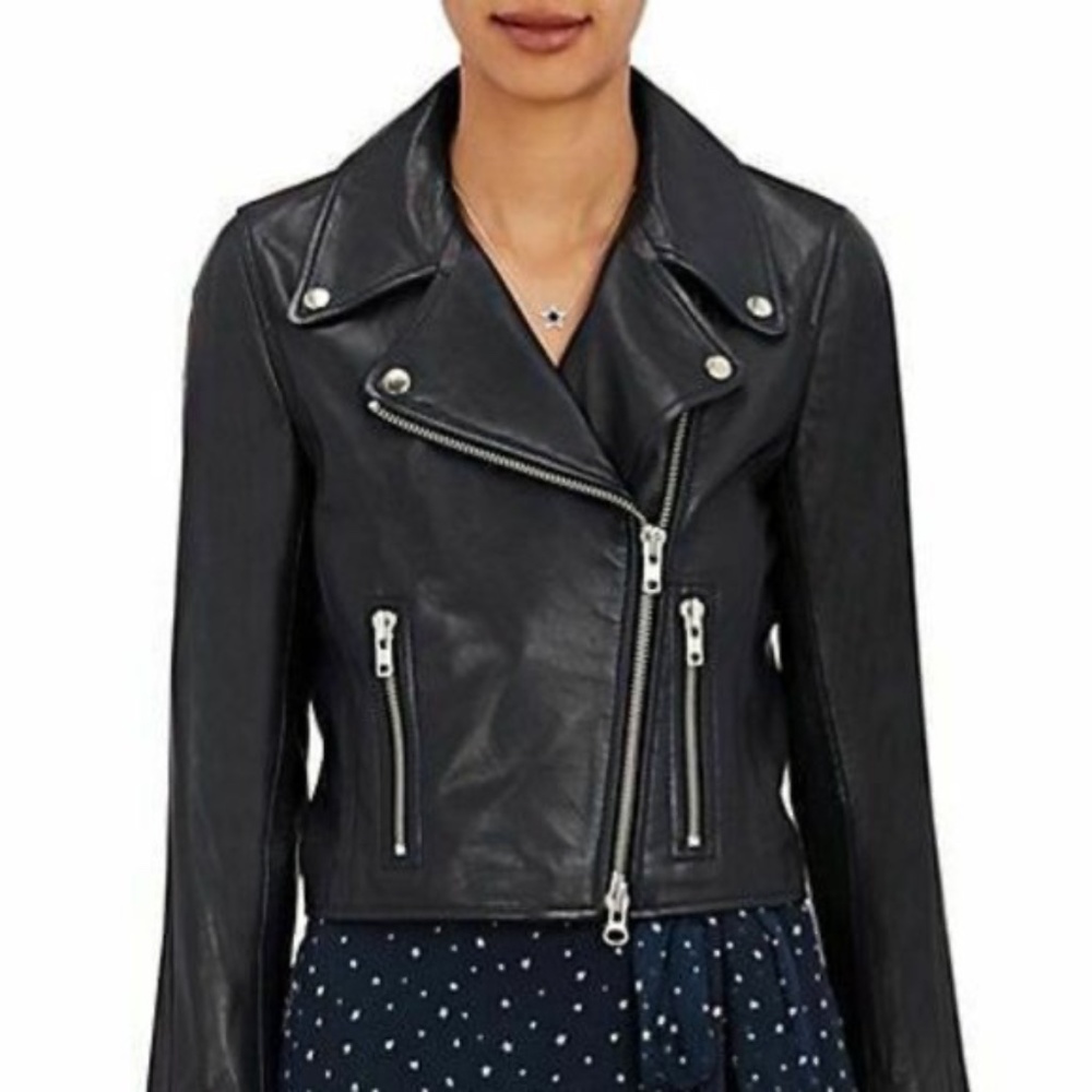 Jennifer Meyer for Barney’s Cropped Leather Jacket, M